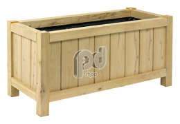 Robinia Wooden Planter | Rectangular