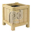 Robinia Wooden Planter | Square